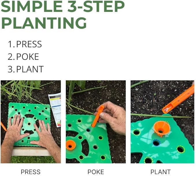 Seed Spacer Tool for Square Foot Gardens - Maximize Your Garden Space and minimize Weeds with This Premium Garden Tool