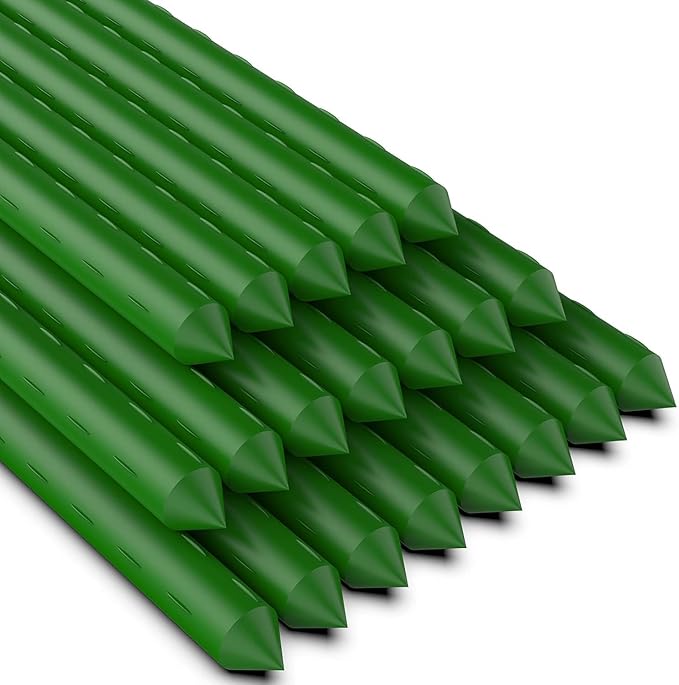 58 Inch Garden Stakes Sturdy Plant Sticks Support Tomato Stakes for Vegetable