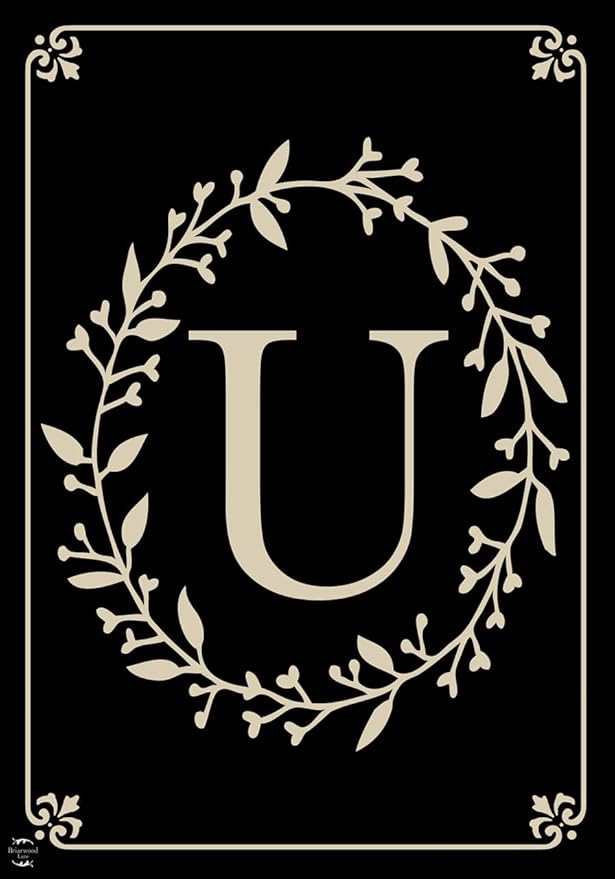Briarwood Lane Classic Monogram Letter U Garden Flag