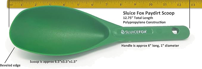 Sluice Fox Gold Prospecting Paydirt Scoop | Durable Plastic Hand Trowel Shovel | Lightweight Tool for Panning, Dredging & Crevice Digging