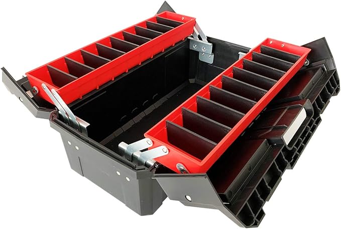 WEWLINE Tool Box Organizer 18.5" Tool Storage with Adjustable Compartment Portable Toolbox with Handle Perfect for Home Office Garge