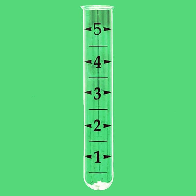 Natures Yard Glass Tube Rain Gauge Replacement 1" Tube with Top Lip