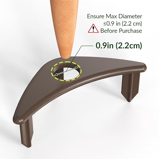 NiHome 12PCS Self-Watering Globe Support Stands for Terracotta Spikes, Compatible with Most Plant Watering Stakes, Stable 0.9" Hole Upright Hold, Durable Indoor Outdoor Planter Plastic Holders (Large)