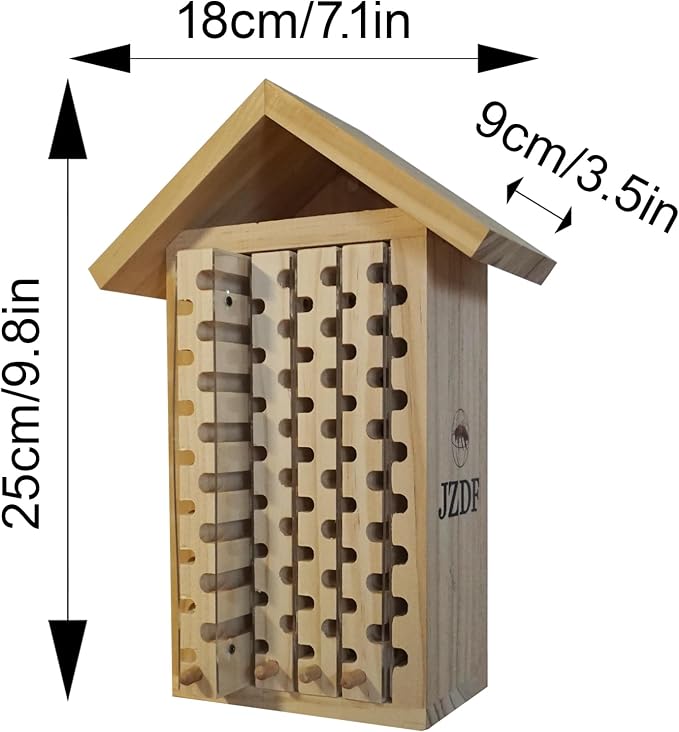 Mason Bee House,JZDF Bug Hotel,Bug Hotel,Carpenter Bee House for The Garden,Leaf Cutter Bees House