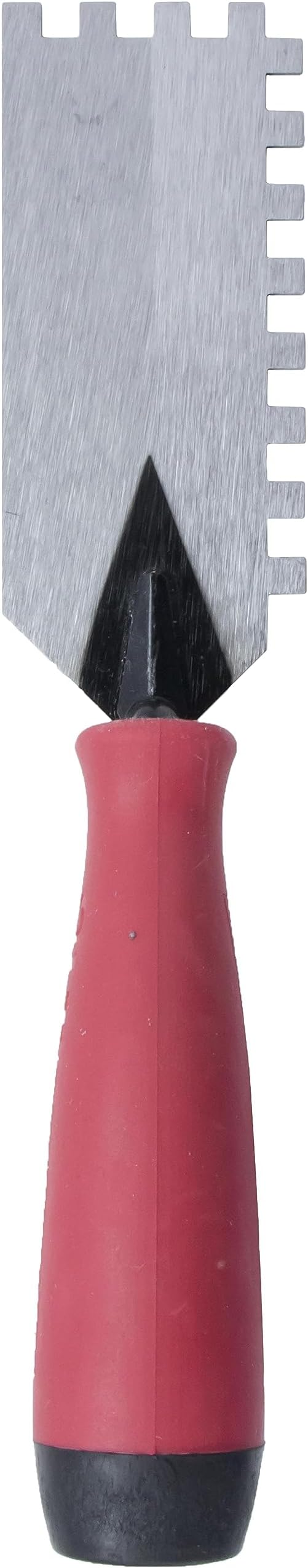 MARSHALLTOWN QLT Notched Margin Trowel, 1/4 Squre Notches for Flooring and Tiling, Soft Grip Handle, MT71