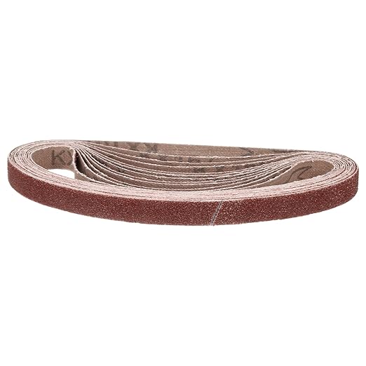 1/2 x 24 Inch Sanding Belt, 20 Pcs 80 Grit Aluminum Oxide Knife Sharpener Belts Work Sharpening for Belt Sander Knife Carving Tool Metal Working