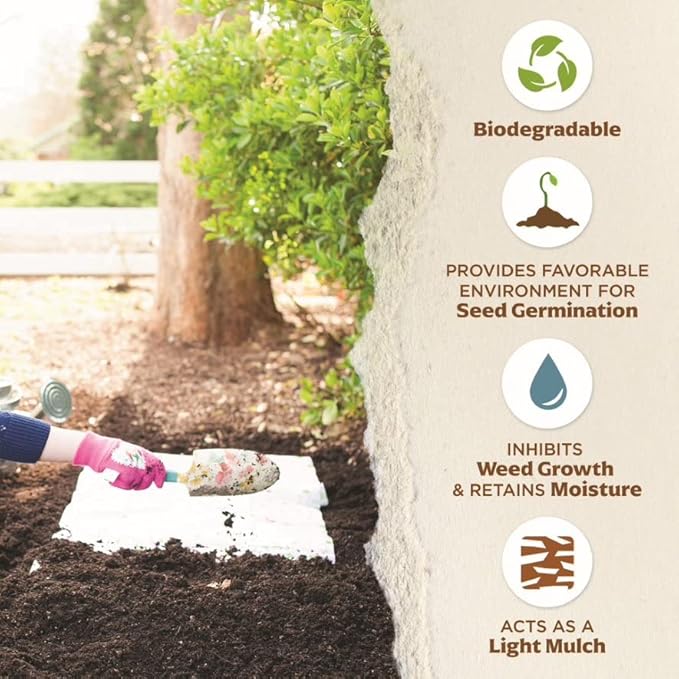 BloomingBulb Seed Mat - Easy to Plant and Grow Garden Seeds - Creates Fragrant, Vibrant Flower Garden (Mixed Verbena Groundcover)