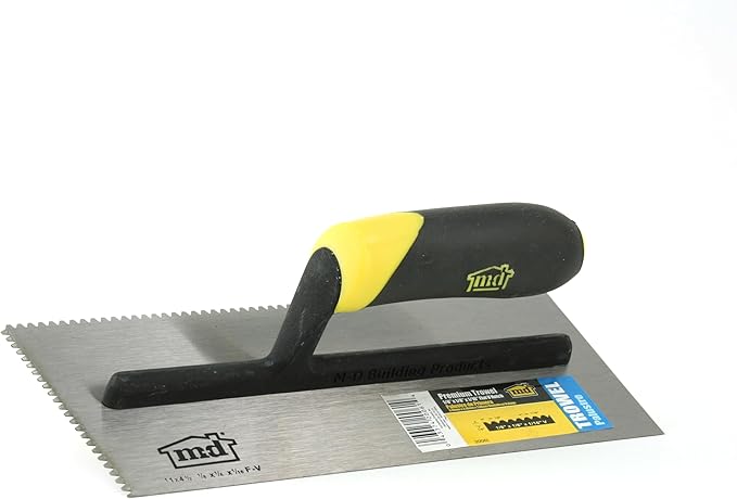 M-D Building Products 20061 1/8 in. x 1/8 in. x 1/16 in. Premium Flat V Notch Trowel