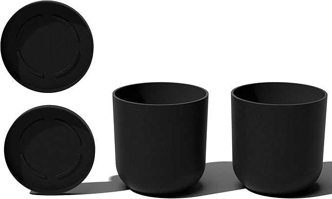 Veradek Mason Series Lima Planter - Round Planter for Indoor or Outdoor Porch/Garden | Made from Plastic-Stone Composite with Drainage Holes | Modern Décor for Succulents, Flowers, Small Plants