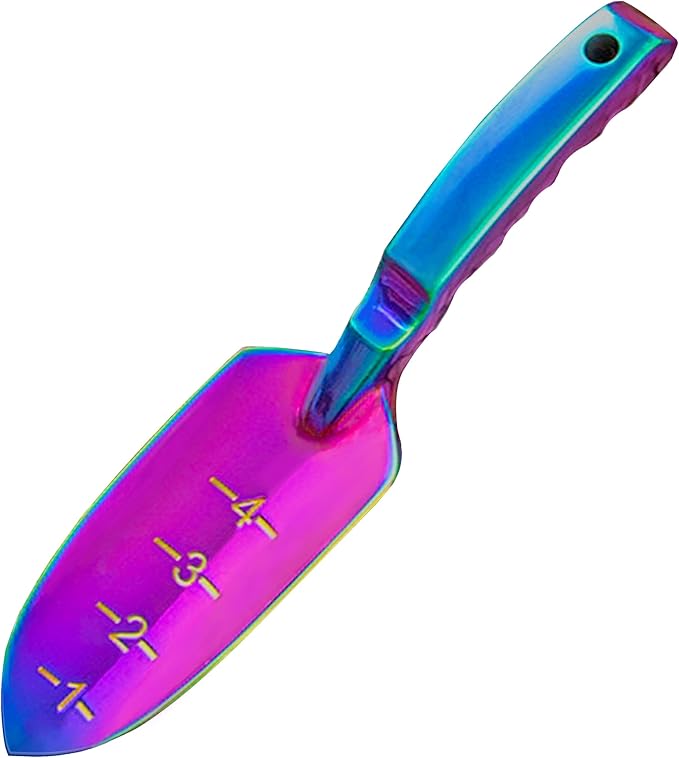 Garden Shovel - Gardening Hand Tool, Heavy Duty Garden Trowel, High Strength Alloy Steel for Soil Digging Planting Transplanting Weeding, Solid Metal Handle, Colorful