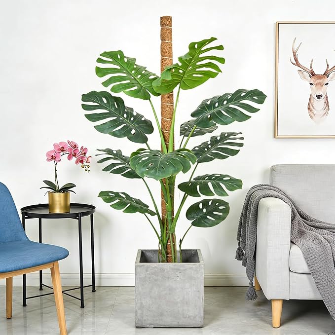 Moss Pole Monstera Plant Support 2 Pack 28 Inch Bendable Moss Pole for Monstera Plants Indoor Handmade Coco Coir Pole Plant Sticks Support Stakes for Potted Plants Philodendron to Grow Upwards