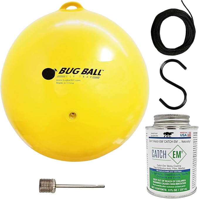 Bug Ball Gnat and Small Fly Ball Starter Complete Kit - Biting Fly and Insect Trap, Pack of 3