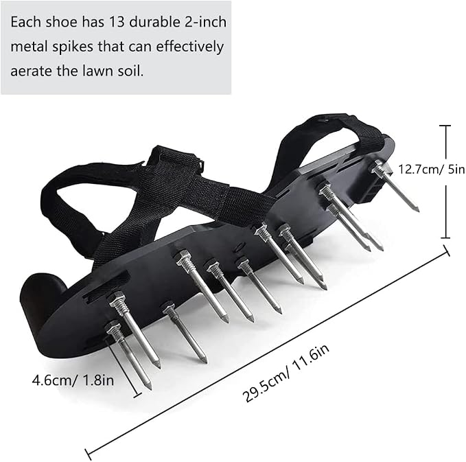 Aerator Shoes, Aerator Lawn Tool, Free-Installation Aerator Lawn Tool, Universal Size Soil Yard Aerator Shoes for Lawn and Yard - No Stainless Steel