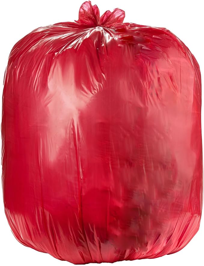 Ultrasac Heavy Duty 55 Gallon Red Trash Bags - (Value 200 Pack) - 1.5 MIL equivalent Industrial Strength Plastic 37" x 54" for 50-55 Gal Cans -Fits Toter, Rubbermaid Brute, Carlislie Bronco etc.