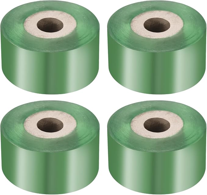 HARFINGTON 4 Rolls Fruit Tree Grafting Tape 2.5CM x 100M PVC Stretchable Garden Grafting Tool Plants Self Adhesive Floristry Film for Floral Tree and Poly Budding, Green