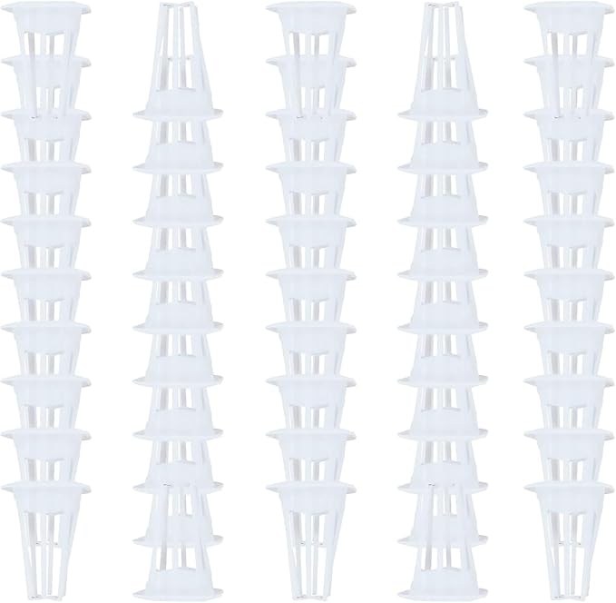 50pcs Square Grow Baskets for Indoor Hydroponics Supplies, Hydroponics Growing System Plant Seed Pods Compatible with Partly QYO, LYKO,Idoo Hydroponic Garden System(Square