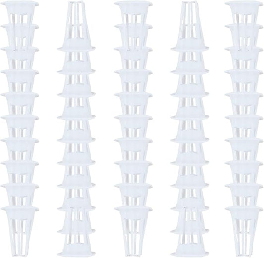 50pcs Square Grow Baskets for Indoor Hydroponics Supplies, Hydroponics Growing System Plant Seed Pods Compatible with Partly QYO, LYKO,Idoo Hydroponic Garden System(Square