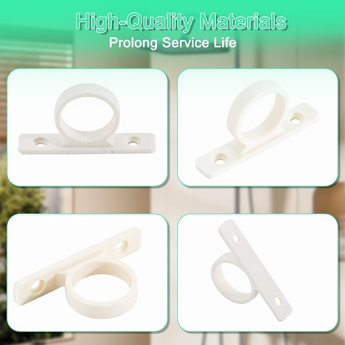 DF-SA155-BQ RV Shower Hose Guide Ring, Mounting Screws Included, 2 Pack Bisque Parchment