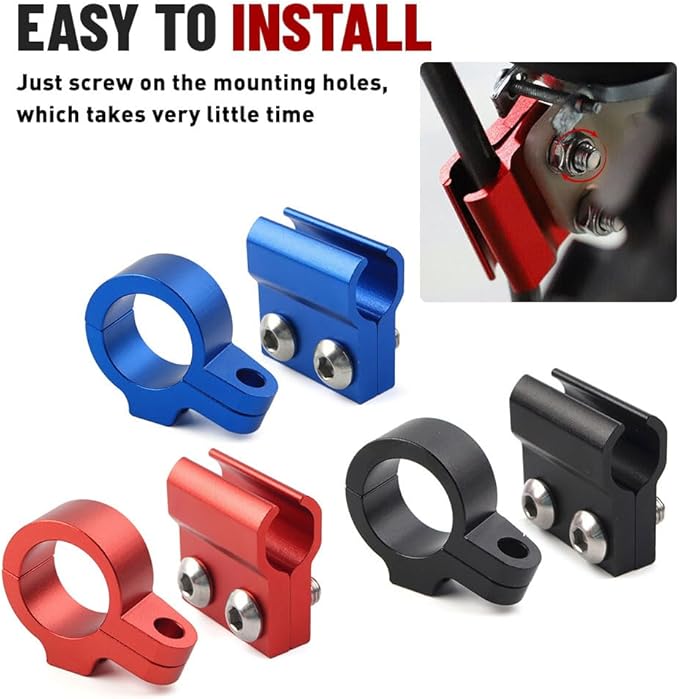 FSFY Motorcycle Front Brake Hose Cable Clamp Line Guide Holder for HONDA CR80R/85R, CR125R/250R, CRF150R-450R(BLACK)