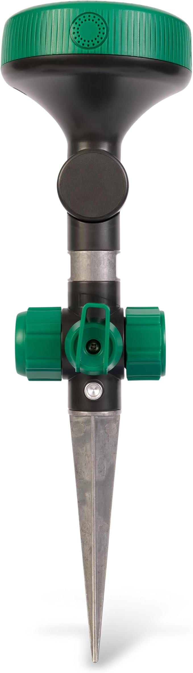 Gilmour Adjustable Spot Sprinkler with Spike Base, Pivoting Multi Pattern Sprinkler Head for Targeted Coverage in Flower Beds and Vegetable Gardens