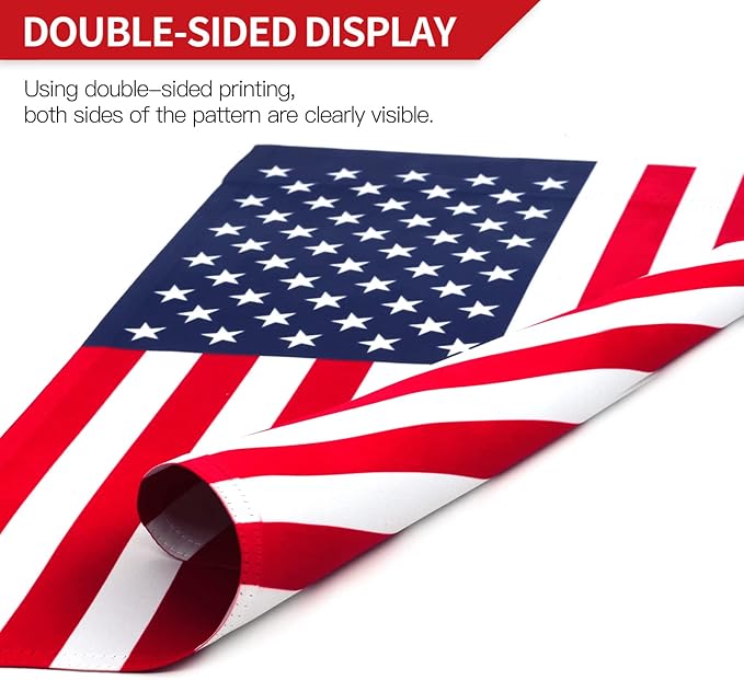 Anley Double Sided Premium Garden Flag US National Garden Flag - American United States July 4th Independence Day Patriotic Decorative Yard Flags - Weather Resistant & Double Stitched 18x12.5 In (2 Pack)