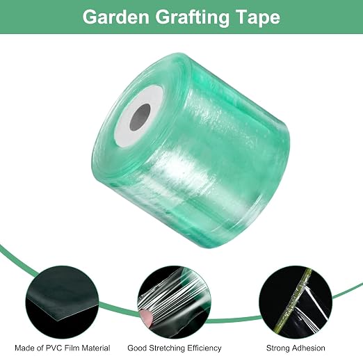 M METERXITY 2-Pack Grafting Tape, 131yards x 2"(L x W) Tree Grafting Tape Per Pack, Plant Repair, Stretchable Floristry Film for Tree/Fruit/Poly Budding