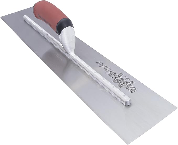 MARSHALLTOWN High Carbon Steel Finishing Trowel, 4 x 20 Inch Concrete, Masonry and Drywall Finishing Tool, Made in the USA, MXS20D