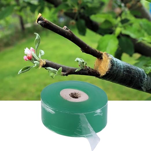 Haofy 100M Long Self-adhesive Fruit Tree Nursery Nursery Grafting Tape Plant Gardening Tools New, Grafting Tape, Bio-degradable Layer, Stretchable Transparent Plant Film for Fruit Tree