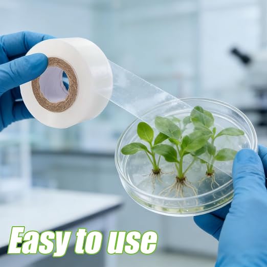 3pcs Petri Dish Films, Each Roll 200m/656ft Clear Floral Plants Fruit Trees Grafting Tapes Lab Sealing Films Clear Petri Dish Tapes Suitable for Grafting & Freshness Preservation