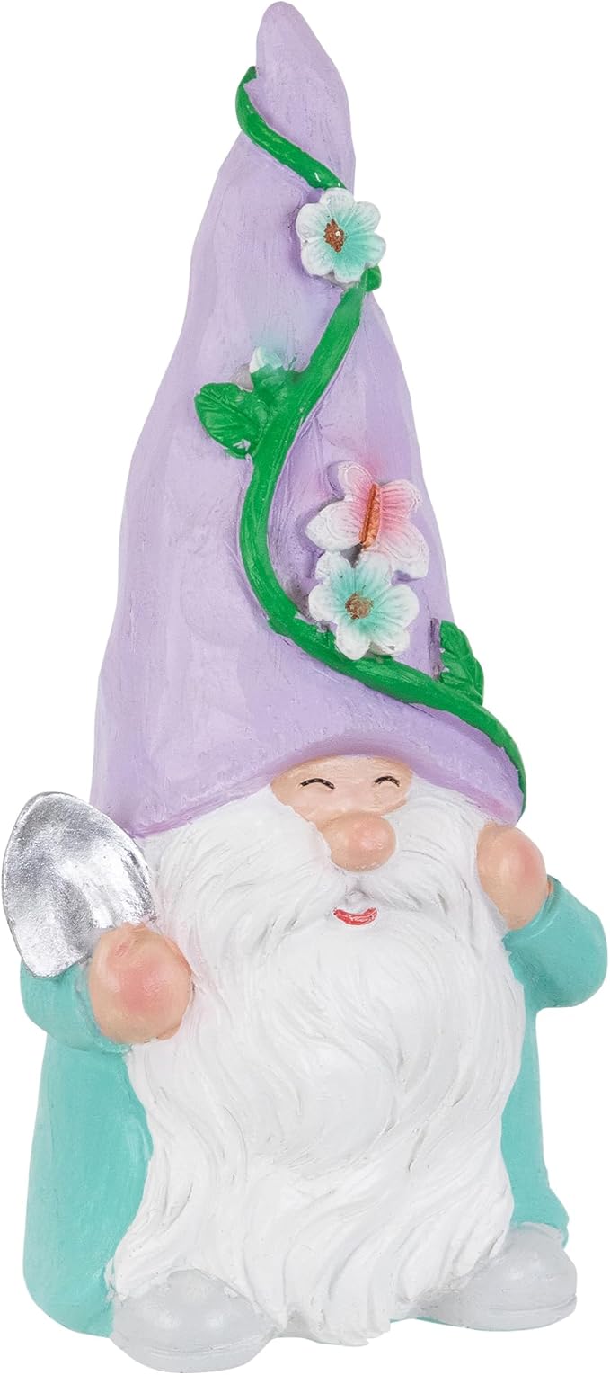 Northlight Happy Gardening Gnome with Shovel Outdoor Garden Statue - 8"