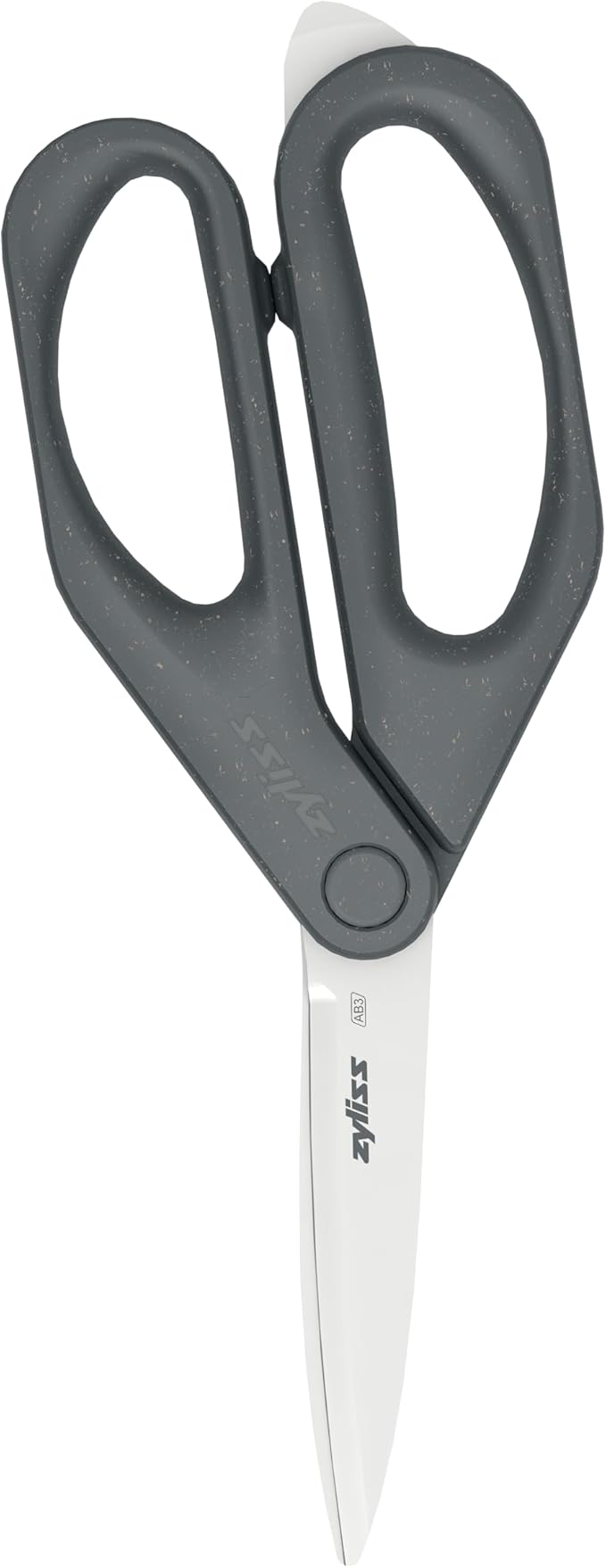 Zyliss Household Scissors – Multi-Purpose Stainless Steel Kitchen & Home Shears with Built-in Box Cutter – Wheat Straw Handle, Dishwasher Safe, Everyday Cutting Tool, 5-Year Guarantee