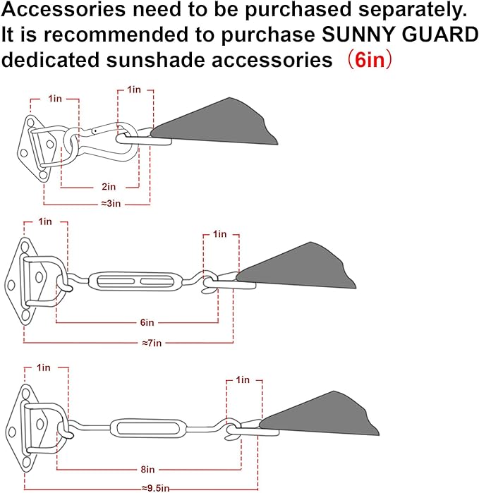 SUNNY GUARD Custom Size 6'x18' Rectangle Sand UV Block Sunshade for Backyard Yard Deck Patio Garden Outdoor Activities and Facility(Customized)