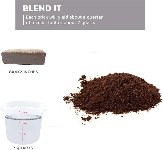 Four Coco Coir Brick and Black Apron Bundle