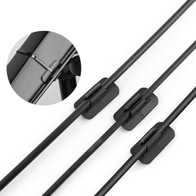 Youngy 5pcs Bicycles Brake Cable Line Fixed Base with Tie Bike Cable Base Guide Road Bicycles Frame Cable Fixed Parts Brake Housing Hose Guide Cable Buckle Cycling Mountain Biking Bike Accessories