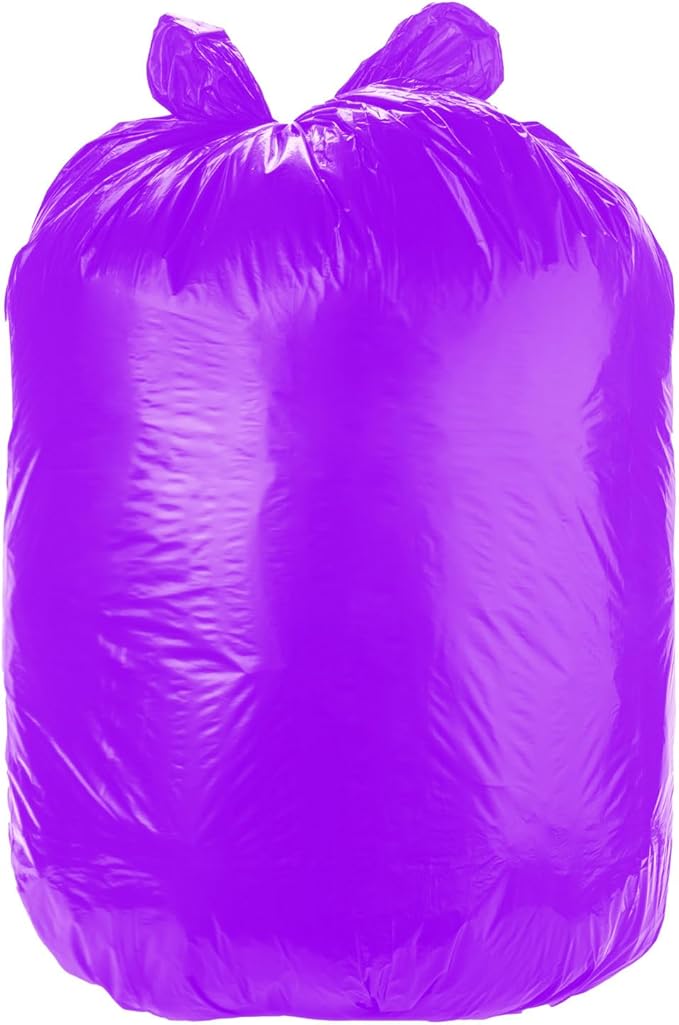Ultrasac Heavy Duty 55 Gallon Purple Trash Bags - (Value 50 Pack) - 1.5 MIL equivalent Industrial Strength Plastic 37" x 54" for 50-55 Gal Cans -Fits Toter, Rubbermaid Brute, Carlislie Bronco etc.