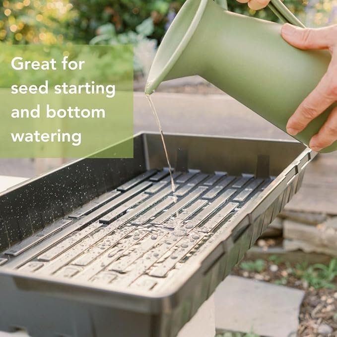Bootstrap Farmer 5 Pack Seed Starter Trays, 1020 Flat No Holes, Extra Strength 2.0mm Thick Polypropylene for Microgreens & Propagation