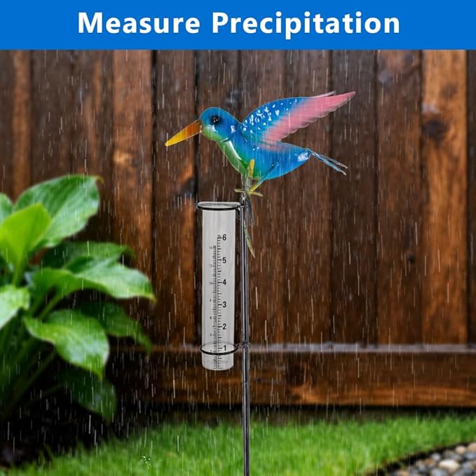 商品名称 Rain Gauge Outdoor with 6-Inch Glass Tube, Metal Rain Gauge with Bird Decor, Decorative Rain Water Gauge Garden Stake for Garden, Yard Lawn, Patio | Decorative Rain Gauge, 6-Inch Glass Rain Gauges