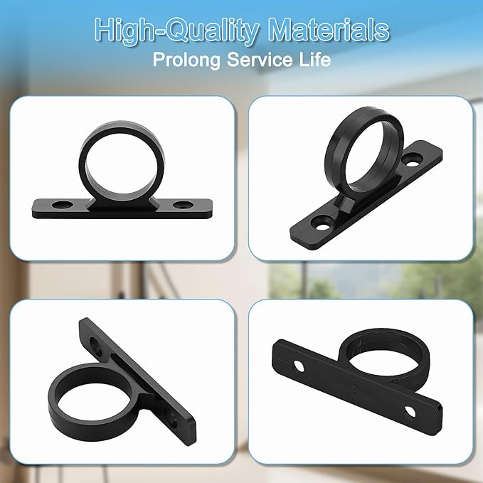 DF-SA155-MB RV Shower Hose Guide Ring - Mounting Screws Included, 2 Pack Matte Black