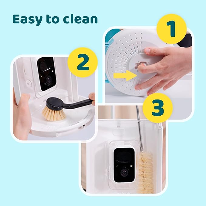 NETVUE by Birdfy Smart Bird Feeder with AI Camera, Auto Capture Videos & Live Steam, Wireless Wildbird Watching, Outdoor Backyard Birder(AI by Subscription) Yellow