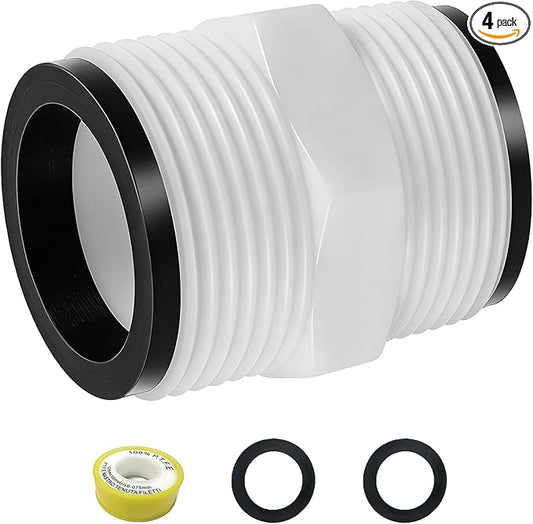 1.5" Pool Pump Hose for Intex Sand Filter Pumps & Saltwater Systems 29060E Pool Filter Hose for Intex & Coleman Above Ground Pools Parts 59" Long replacement hoses with 4 Washers, 2 Pack (4)