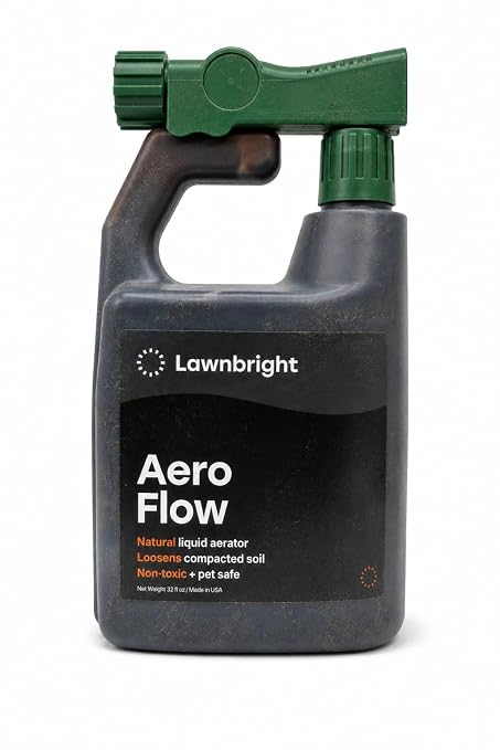 Aeroflow by Lawnbright - Liquid Lawn Aerator - Loosen Soil & Clay Without Equipment - Kids & Pet Safe - Sprayer Included (32 fl. oz)