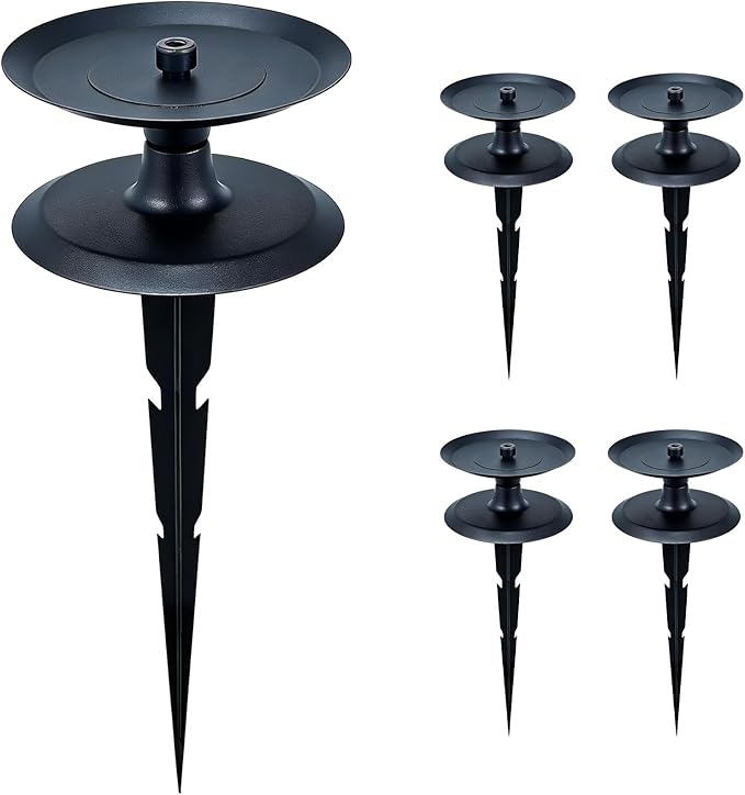 JMBay 4 PCS Garden Hose Guide Spike, Hose Guides for Garden Decorative, Heavy Duty Pure Metal Hose Guards for Garden, Rustproof Coated Garden Hose Stake for Yard Lawn, Durable Hose Roller Guide