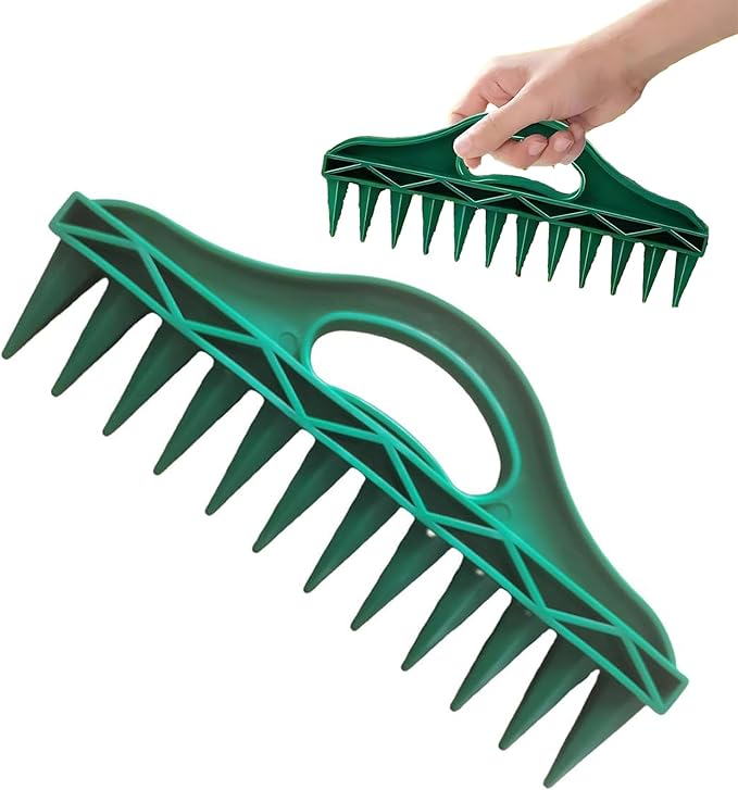 Professional Garden Dibber, Multifunctional Soil Spacer for Planting Seeds, Seed Spacing Tool, 12-Hole Seed Planter Tool, Portable Gardening Tools, Suitable for Vegetables & Flowers (1PCS)