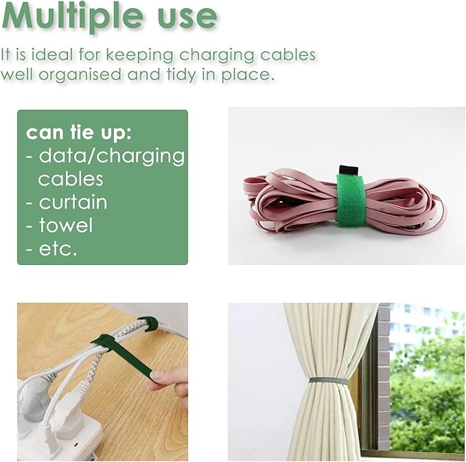 Garden Tie Green Strap Plant Supports Gentle on Plants Pre-Cut Design Tearable Reusable Sturdy Multi-Purpose for Home Garden Balcony Office (32.8ft × 0.6 inch, 2 Rolls)