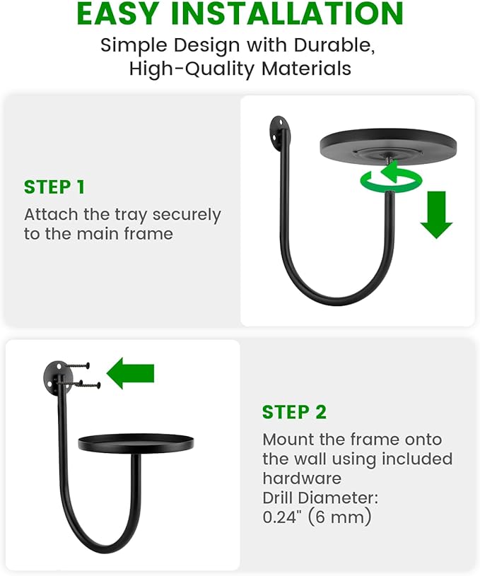 Wall Planters for Indoor Plants, Mounted Holder Shelf, Metal Plant Wall Hanger, Decorative Plant Shelf for Indoor Wall Decor (3 Pack)