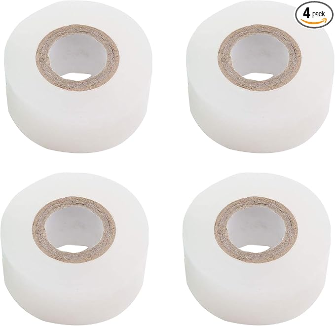 1.2inch Grafting Tape White 4 Rolls for Floral Fruit Trees Stretchable Garden Grafting Tape Plants Repair Tapes Poly Budding Tape Seedling Graft (White-4pack)
