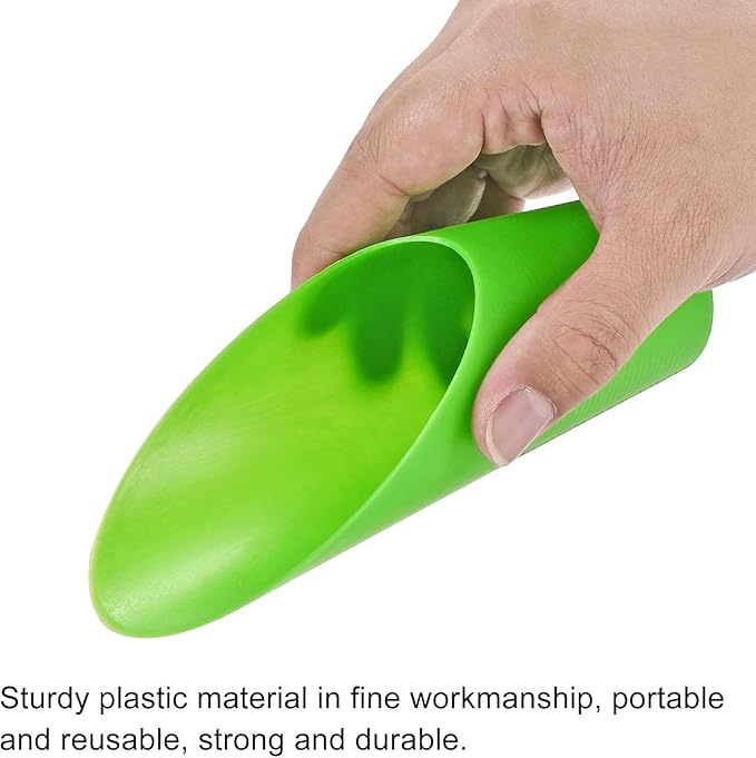 8Pcs Set Mini Garden Shovel Hand Tools Transplanting Potting Tool Set Indoor Soil Spoon Scoop Plastic Kits (Green-8pcs Set)