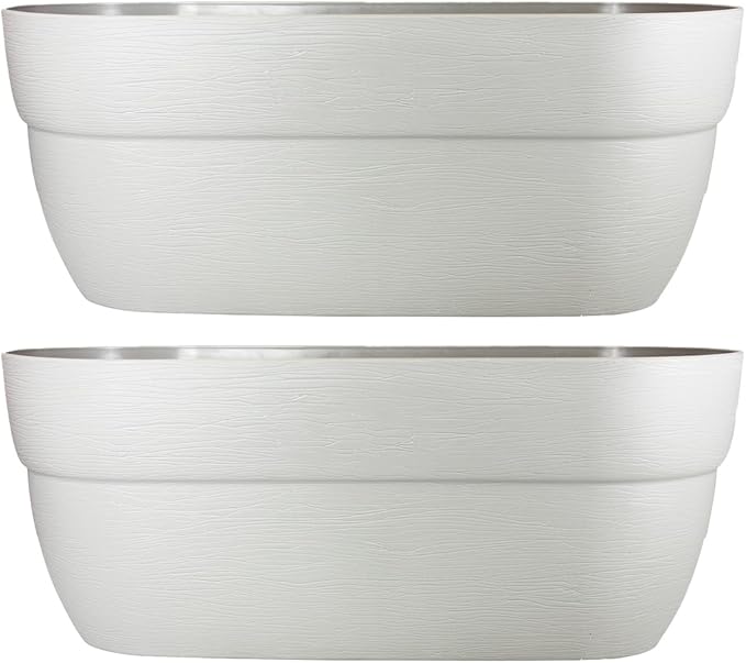 Emsco Group Rail Planter, White