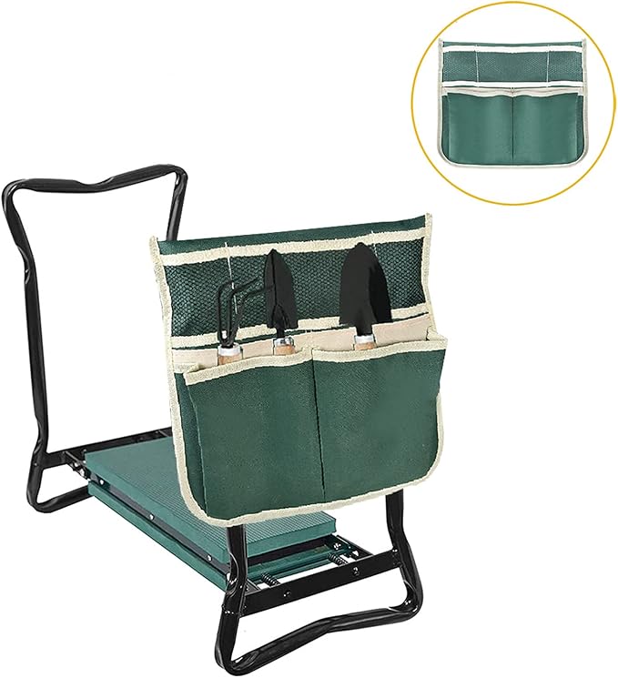 Foldable Garden Kneeler Gardening Bench with Soft Kneeling Pad for Gardening Flowers and Vegetables Balcony Care Potted Plants Yard Cleaning Home Cleaning