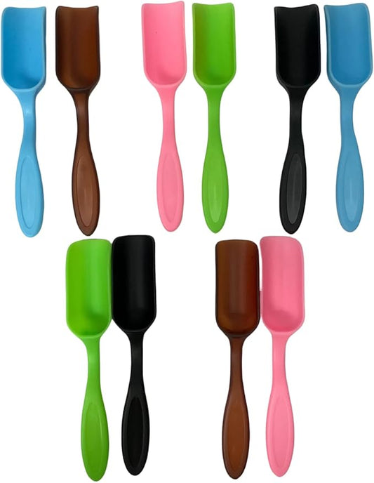 10pcs Liyee Mini Gardening 5 Colors Plastic Small Spoons,Succulent Cultivation Digging and Transplanting,Can Also Be Used For Tea-leaf/Coffee/Laundry Detergent Spoons (Multiple colors)